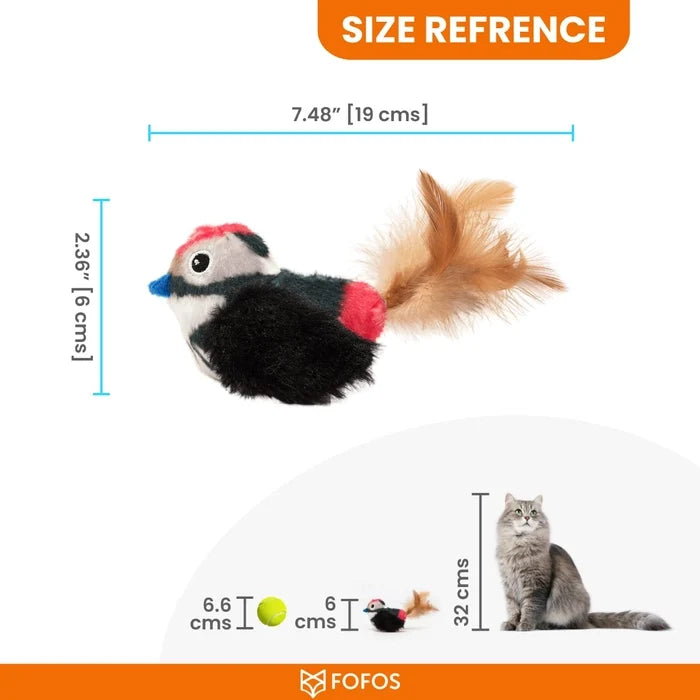 Fofos Bird with Catnip Balls Cat Toy