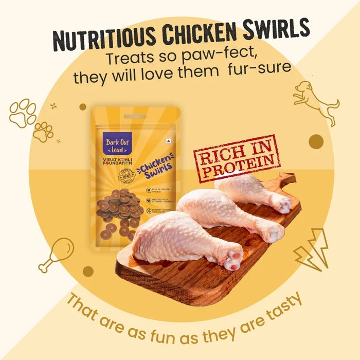 Bark Out Loud Chicken Swirls Dogs Treats