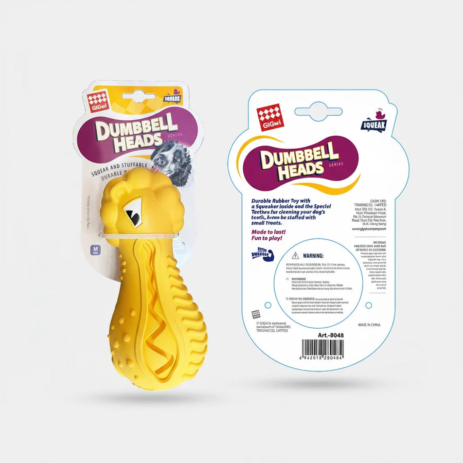 GiGwi Dumbbell Lion Heads Toy for Dogs