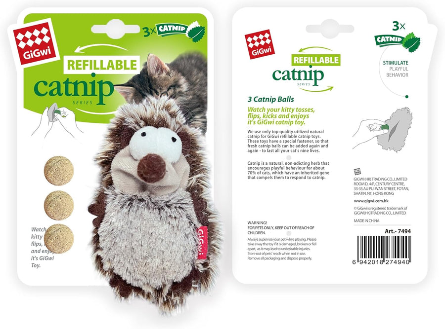 GiGwi Hedgehog Refillable Catnip