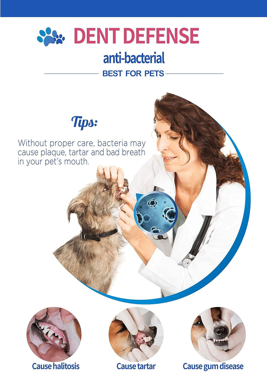 Gnawlers Dent Defense Anti Bacterial Dental Chew Bone for Dogs