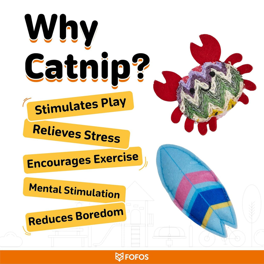 Fofos Sealife 6 Pack Catnip Cat Toy