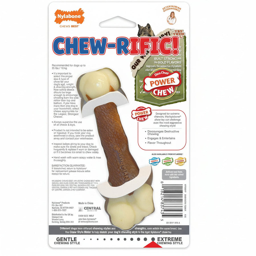 Nylabone Femur Bone Power Chew Durable Dog Toy Femur Beef