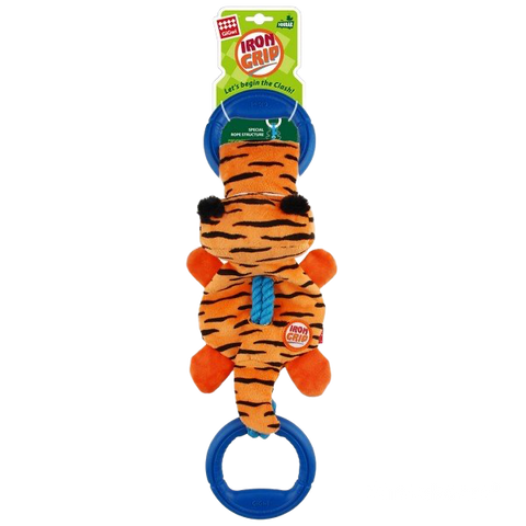 GiGwi Iron Grip Tiger Plush Toy for Dogs