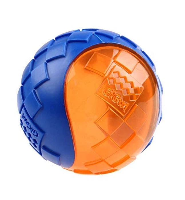 GiGwi Solid & Transparent Squeaker Ball Toy for Dogs