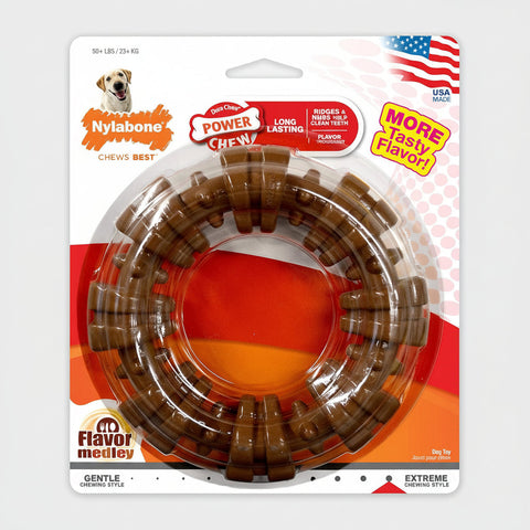 Nylabone Power Chew Textured Ring Bone