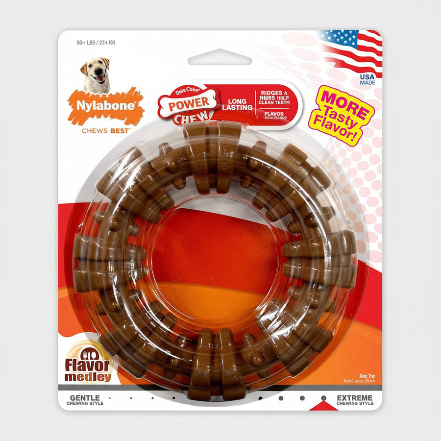 Nylabone Power Chew Textured Ring Bone