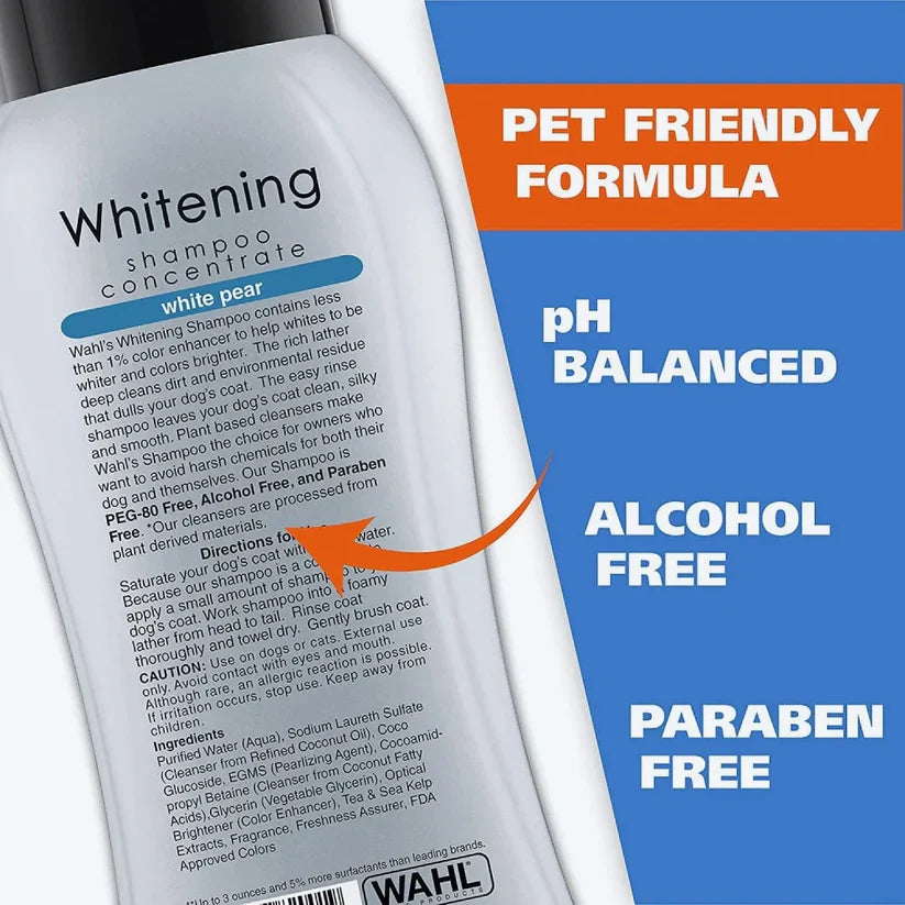 Wahl Whitening Concentrate Formula Dog Shampoo