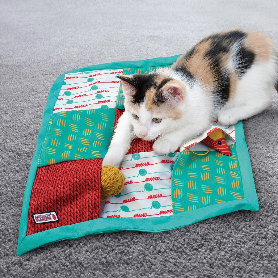 KONG Puzzlements Pockets With Catnip Interactive Toy For Cat