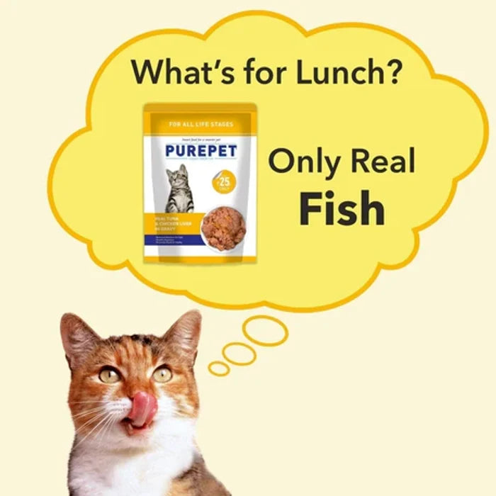 Purepet Real Tuna and Chicken Liver Kitten & Cat Wet Food