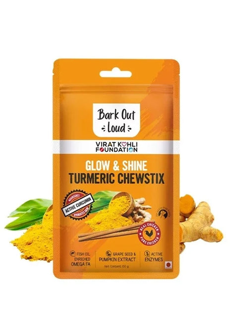 Bark Out Loud Glow & Shine Turmeric Dogs & Cats Chew Stix