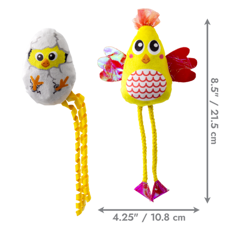 Kong Scrattles Chicken 2 Pack Cat Toy