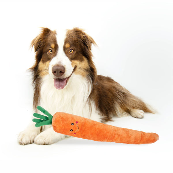 Zippy Paws Carrot Jigglerz Plush Toy for Dogs