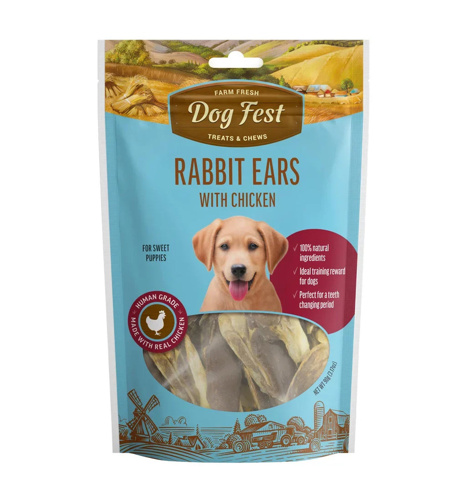 Dog Fest Rabbit Ears With Chicken Dog Treat