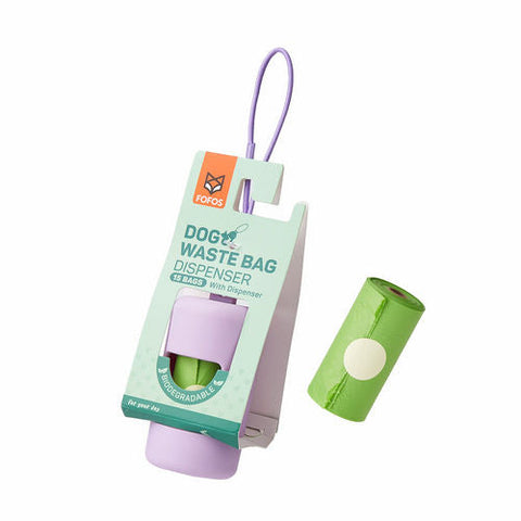 Fofos Poop Bags Set for Dogs and Cats (Purple)