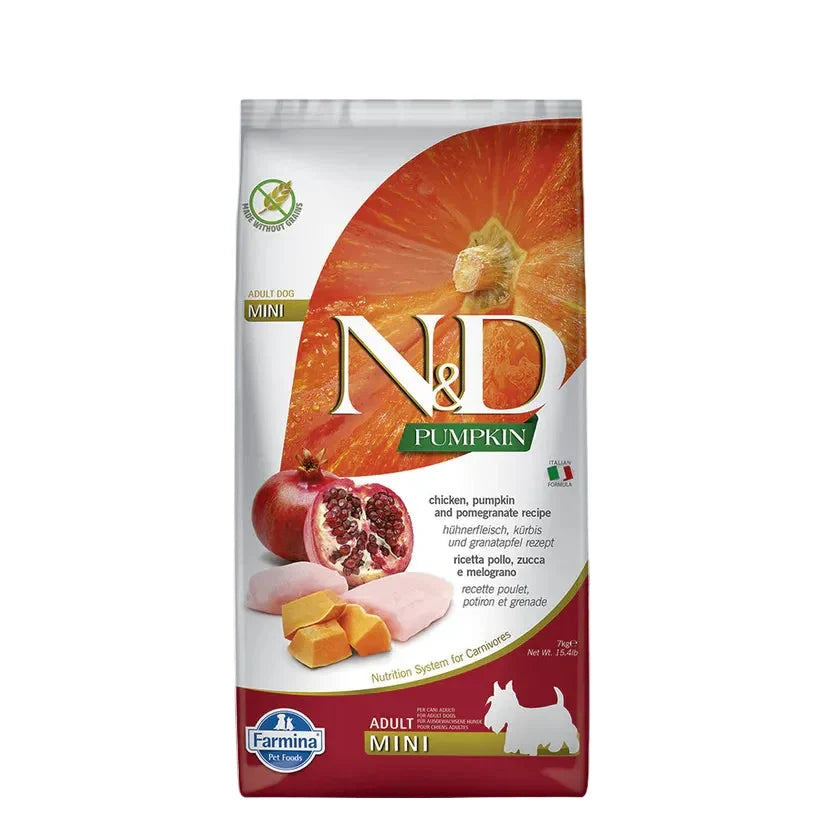N&D Pumpkin Chicken and Pomegranate Mini Adult Dog Dry Food