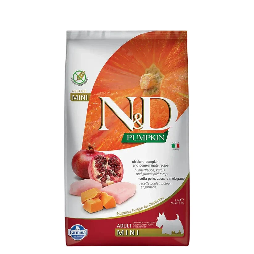 N&D Pumpkin Chicken and Pomegranate Mini Adult Dog Dry Food