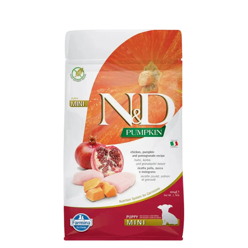 N&D Pumpkin Chicken and Pomegranate Mini Puppy Dry Food