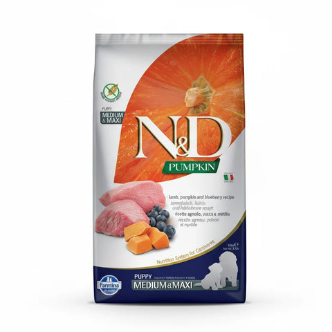 N&D Pumpkin Lamb and Blueberry Medium & Maxi Puppy Dry Food