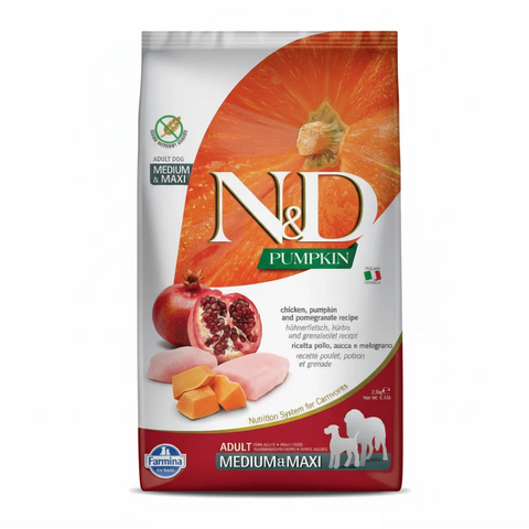 N&D Chicken Pumpkin Medium & Maxi Adult Dog Dry Food
