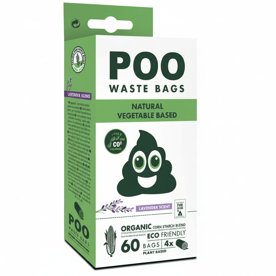 M Pets POO Lavender Scented Natural Vegetable Based Waste Bags for Dogs