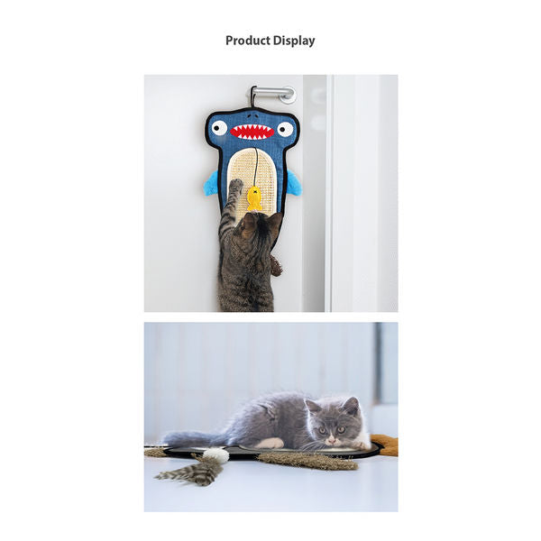 GiGwi Cat Scratcher with Catnip Alligator Toy for Cats