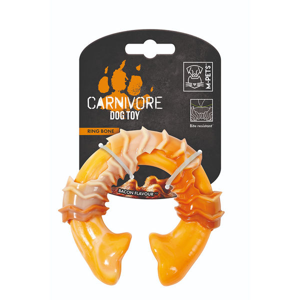 M-Pets Carnivore Ring Bone Bacon Scented Chew Toy for Dogs