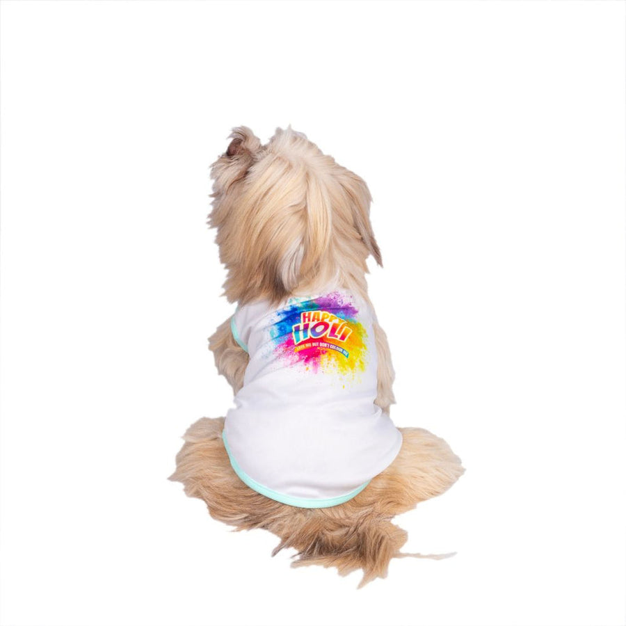 Pets Way Holi Vest  White T-Shirt for Dogs