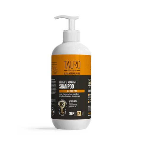 Tauro Pro Line Ultra Natural Care  Repair and Nourish Shampoo for Dogs and Cats Skin and Coat