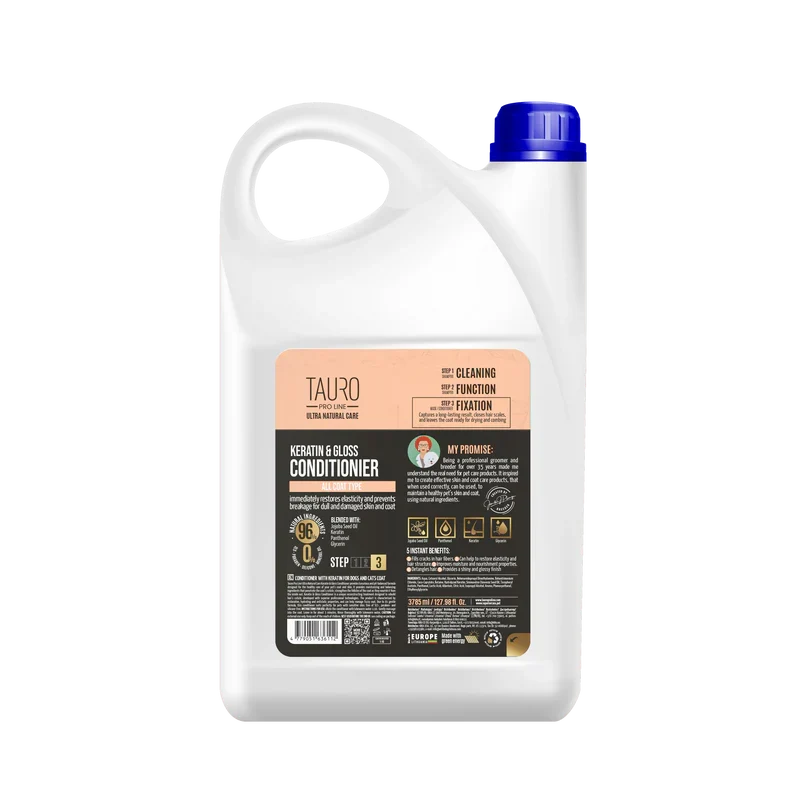 Tauro Pro Line Ultra Natural Care Conditioner with Keratin for Dogs and Cats Coat