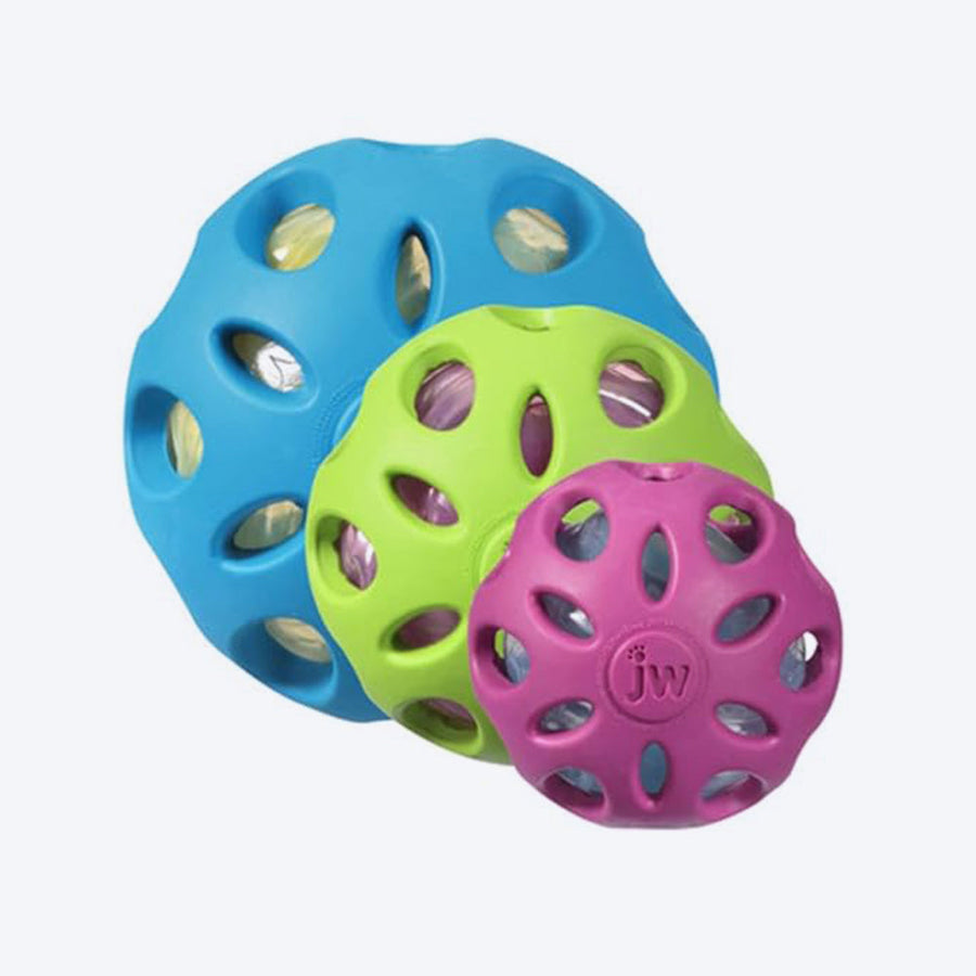 JW Pet Assorted Heads Crackle Ball Dog Toy