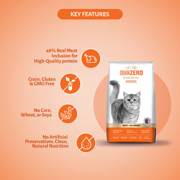 Grain Zero Mackerel Adult Cat Dry Food