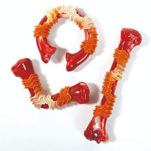 M-Pets Carnivore Boomerang Bone Bacon Scented Chew Toy for Dogs