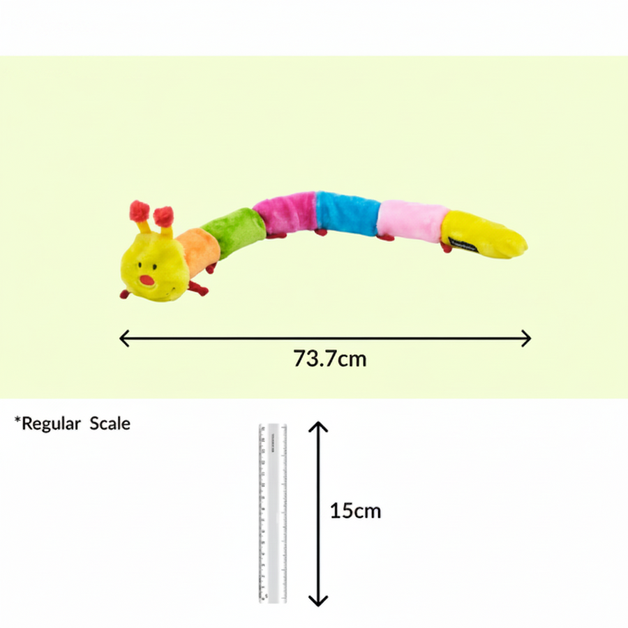 Zippy Paws Blasters Caterpiller Jumbo Plush Toy for Dogs