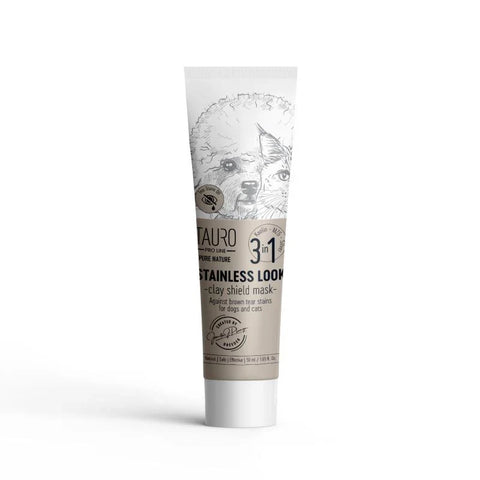 Tauro Pro Line Pure Nature Stainless Look 3in1 Natural Clay Mask to Prevent Tear Stains on the Coat for Dogs