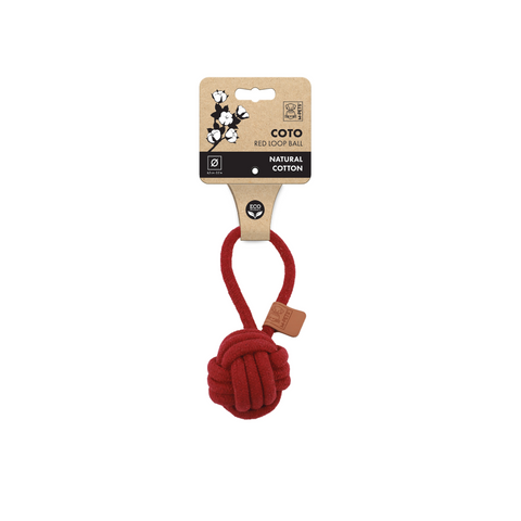 M-pets Coto Red Loop Ball for Dogs
