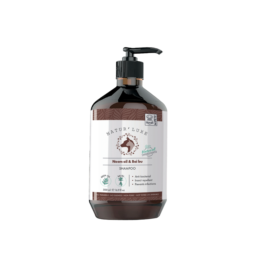 M-Pets Natur'luxe Melia Neem Oil & Bai Bu Shampoo for Dogs
