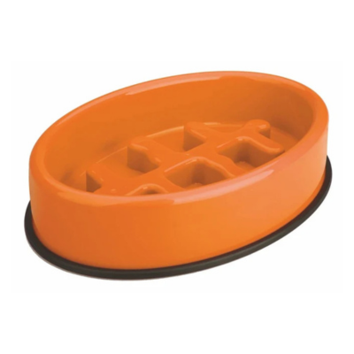 M-Pets Fishbone Slow Feed Bowl Anti Scoff &Anti Slip for Dogs