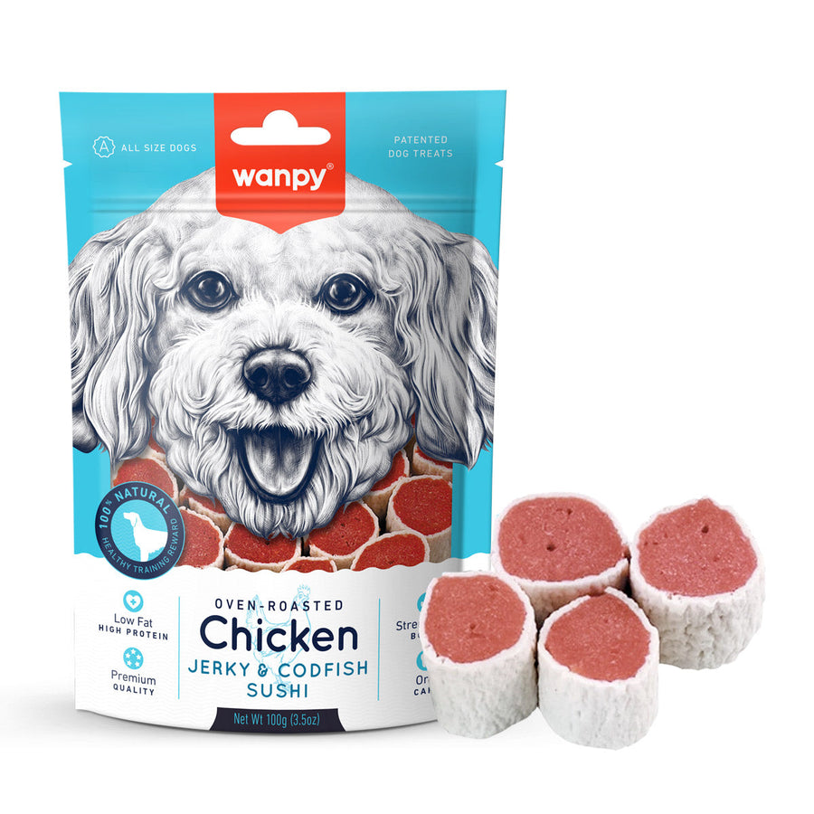 Wanpy Roasted Soft Jerky Strips Dog Treats
