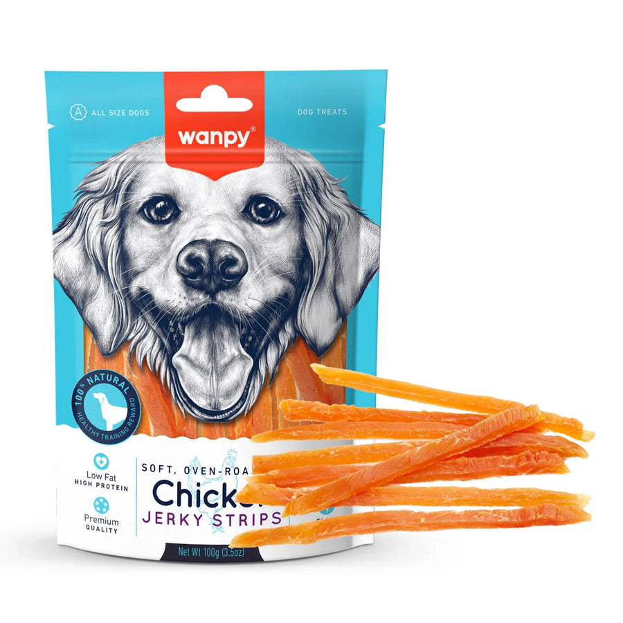 Wanpy Roasted Soft Jerky Strips Dog Treats
