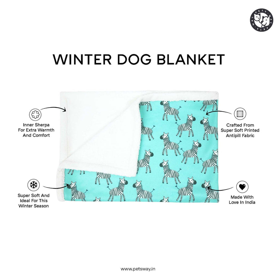 Pets Way Zebra Pet Blanket for Dogs