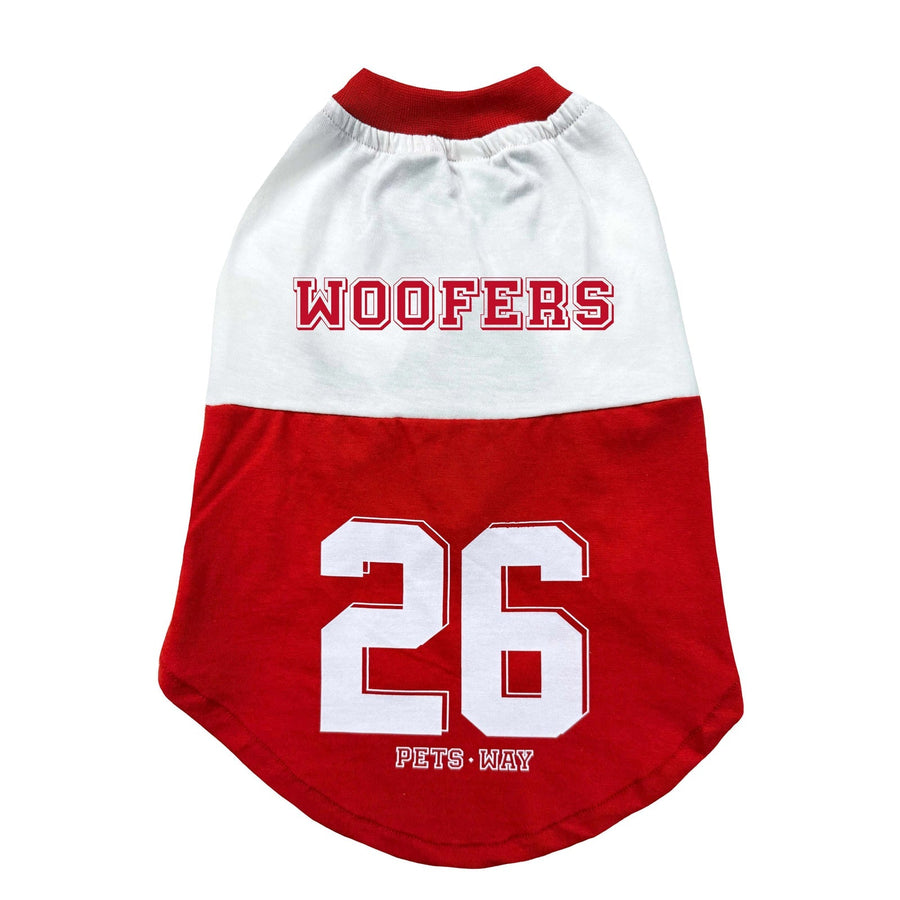Pets Way Red Barkball Woofers T-Shirt for Dogs