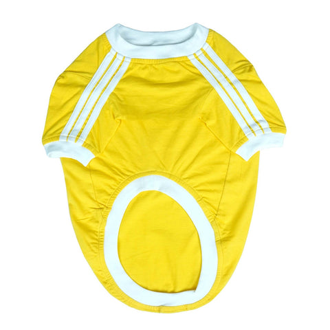 Pets Way Dive In Stripes Yellow T-Shirt for Dogs