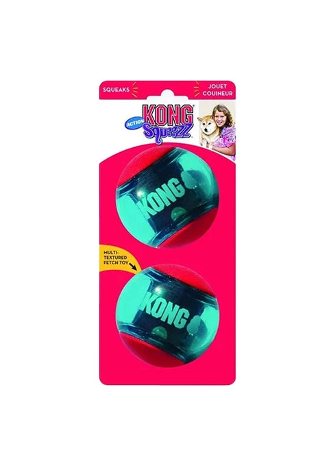 Kong Squeezz Action Red Dog Toy