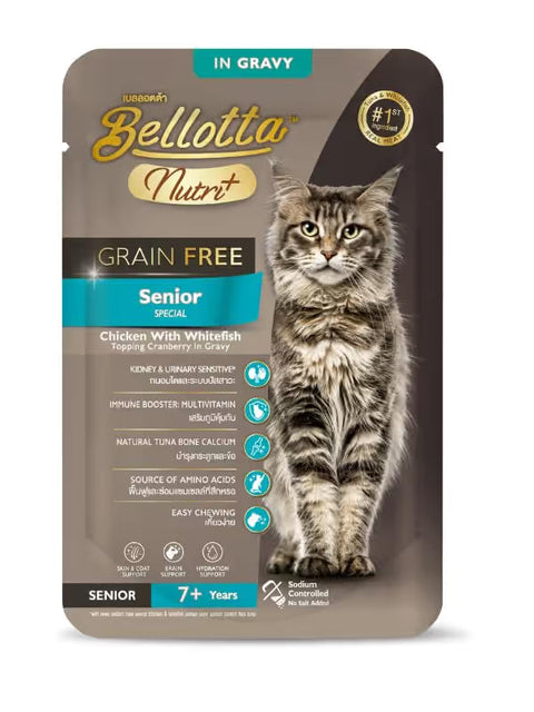 Bellotta Nutri Senior Chicken Topping Cranberry Cat Gravy