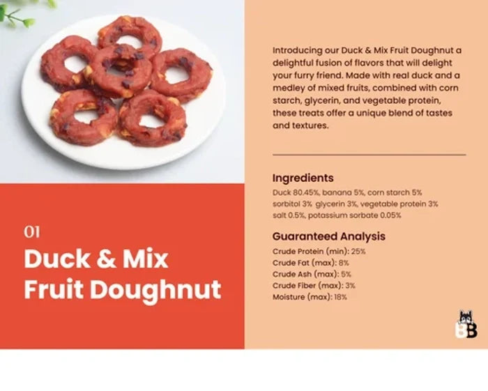 Barking Blends Duck and Mix Fruit Doughnut