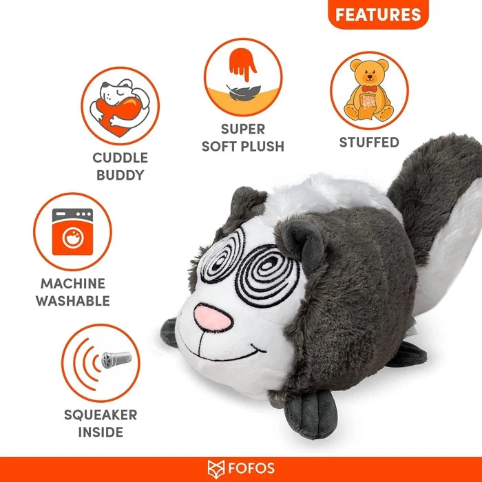 Fofos Forest Eye Round Stuffed Soft Squeaky Plush Dog Toy