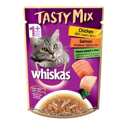 Whiskas Tasty Mix  Chicken with Salmon Wakame Seaweed Cat Wet Food