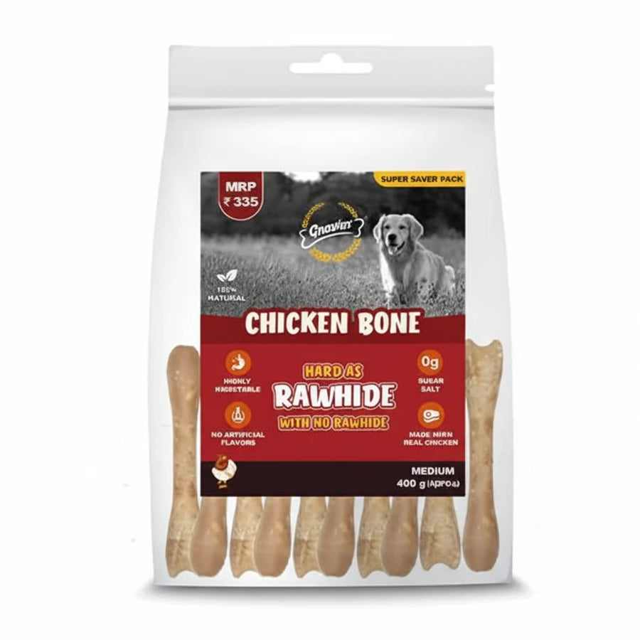 Gnawlers Dog Chicken Chew Bone 4pcs