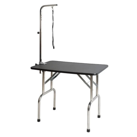 Aeolus Foldable & Portable Pet Grooming Table with Stainless Steel Leg
